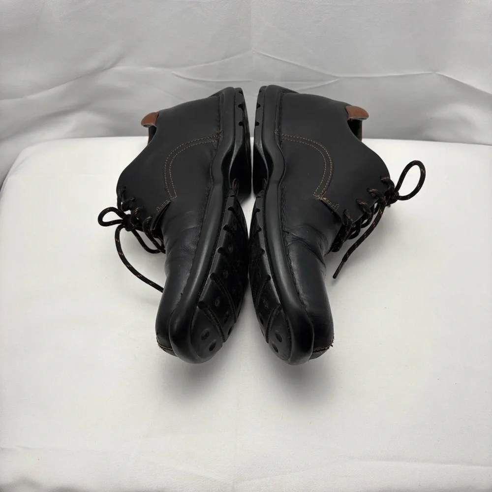 Cole Haan Zeno Lace ll Men's Sz8 Black Leather Split-Toe Casual‎ Oxford Style